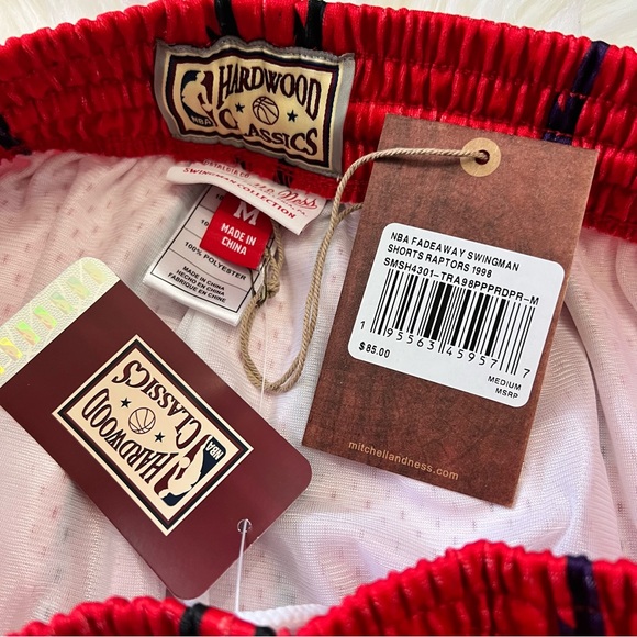 MITCHELL & NESS TORONTO RAPTORS BASKETBALL SHORTS HARDWOOD CLASSIC NBA new - Picture 5 of 6